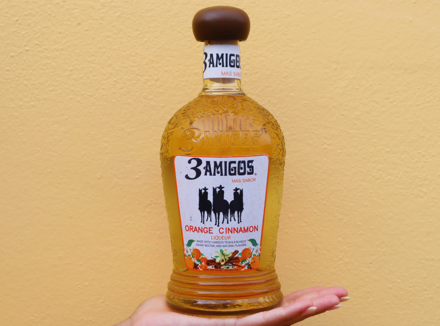 3 Amigos Orange Cinnamon Liqueur bottle