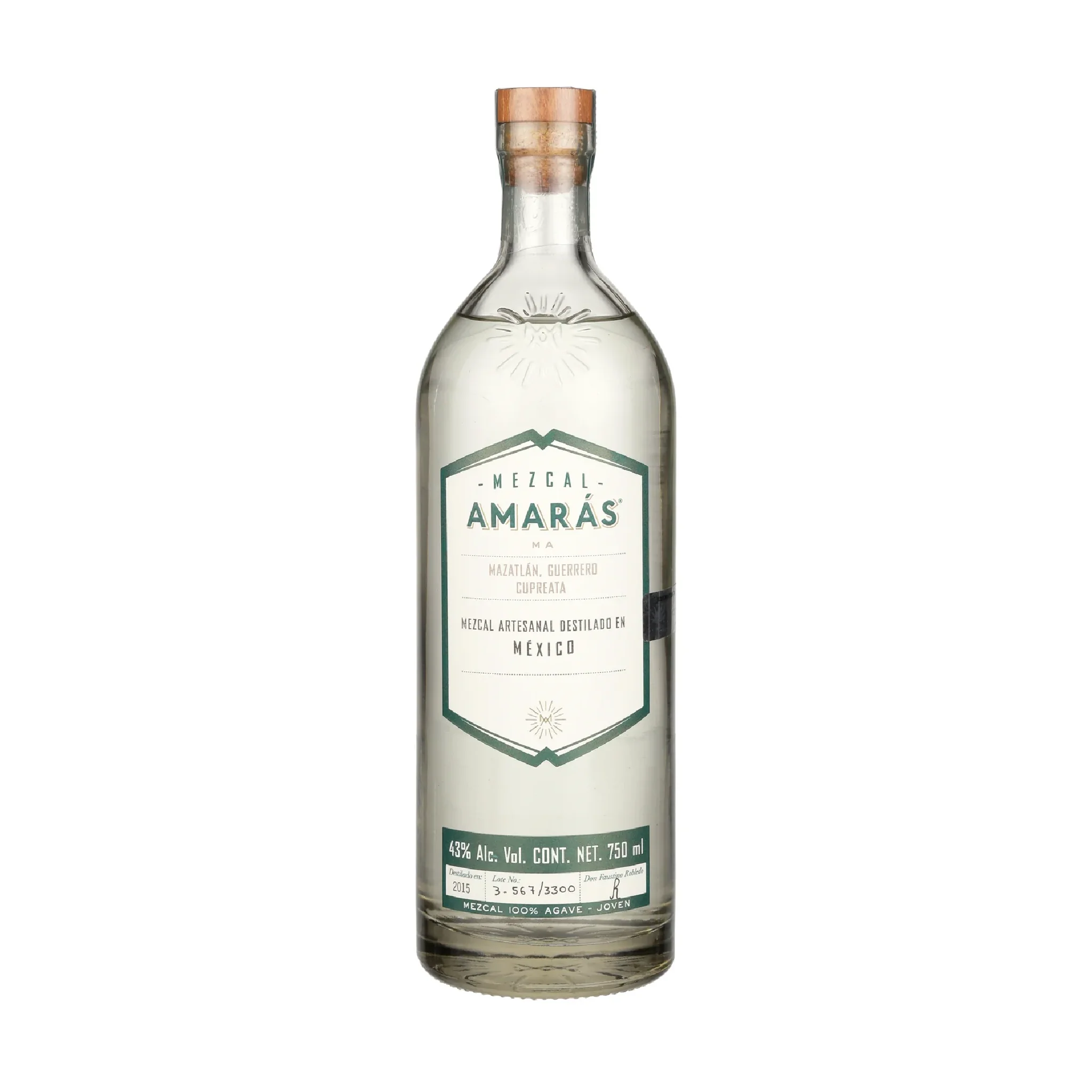 Amaras Cupreata Joven Mezcal bottle