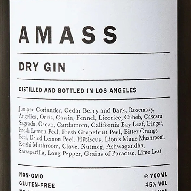 Amass Dry Gin bottle