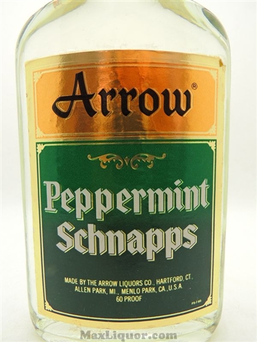 Arrow Super Peppermint Schnapps bottle