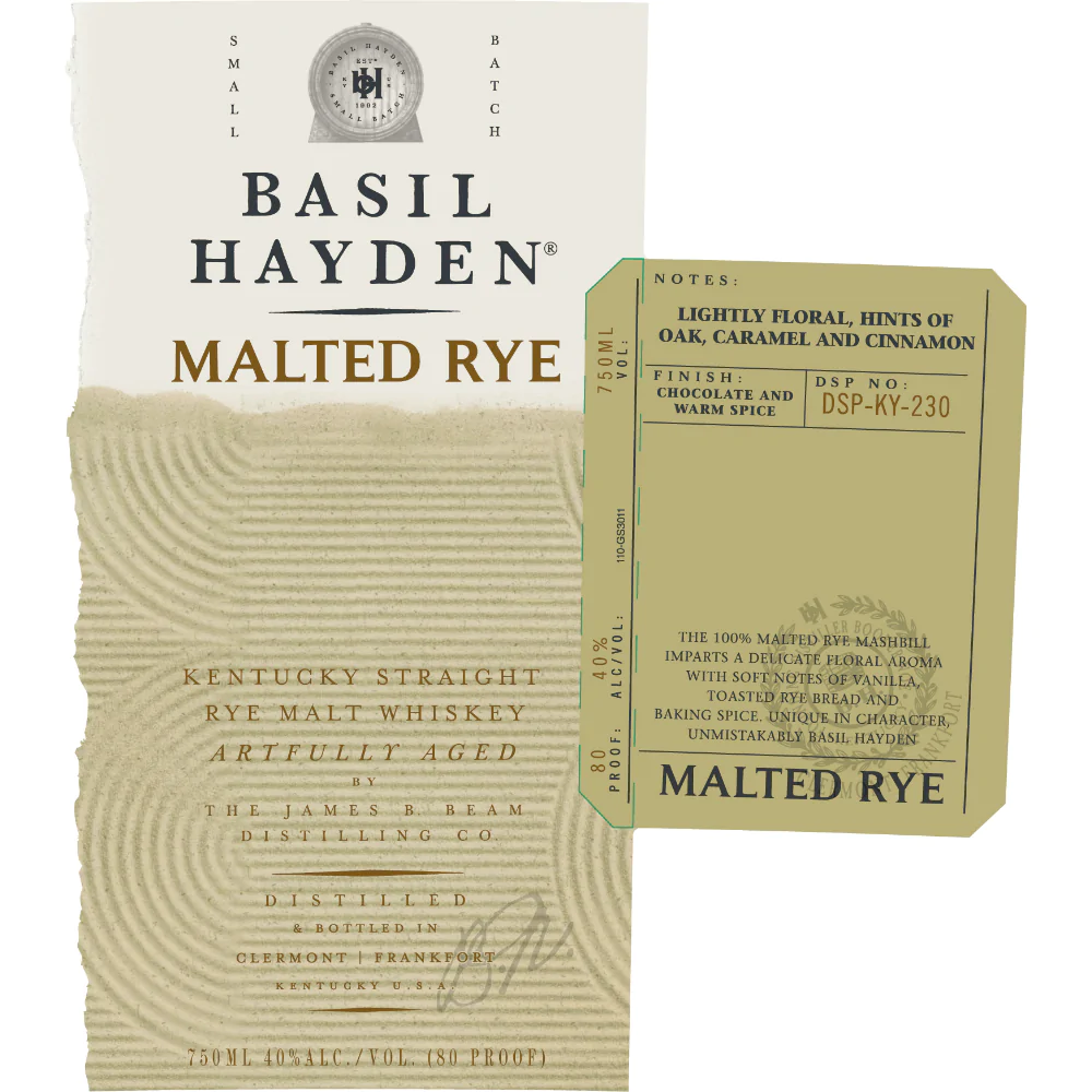 Basil Hayden Malted Rye bottle