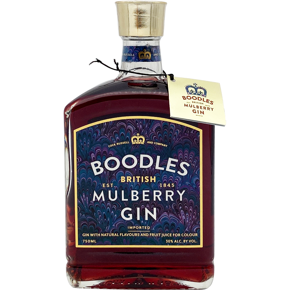 Boodles Mulberry British Gin Disco bottle