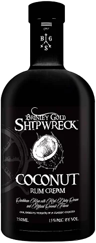 Brinley Shipwreck Coconut Rum Cream Disco bottle