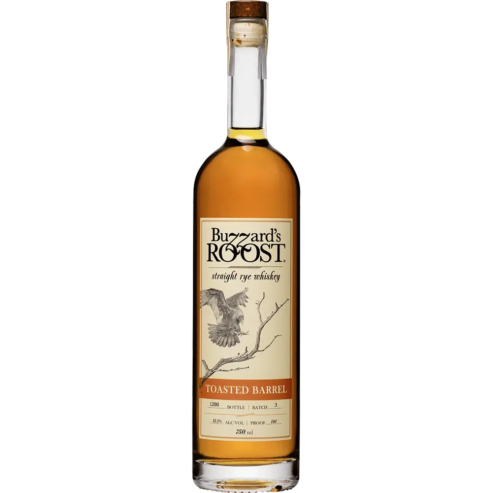 Buzzards Roost Toasted Barrel Single Straight Rye Whiskey bottle