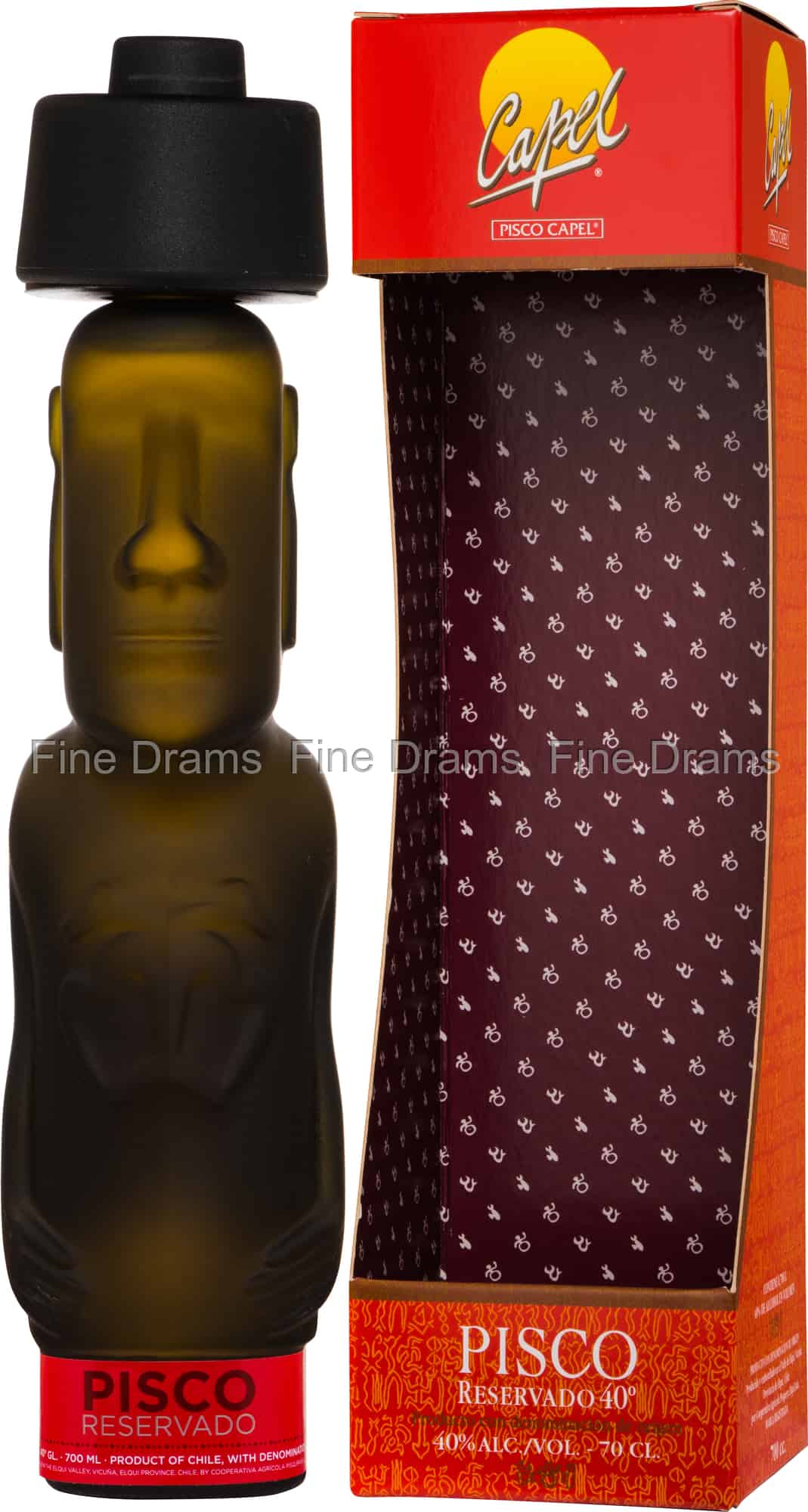Capel Pisco Reservado In Moai Bottle Disco bottle