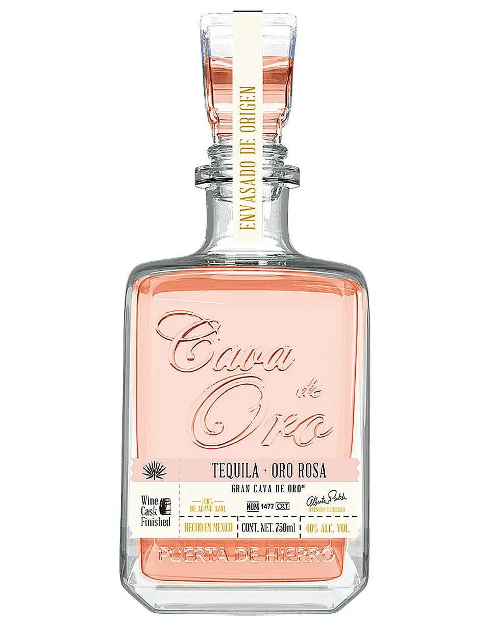 Cava De Oro Rose Gold Tequila bottle