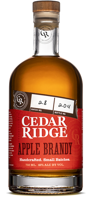 Cedar Ridge Apple Brandy bottle