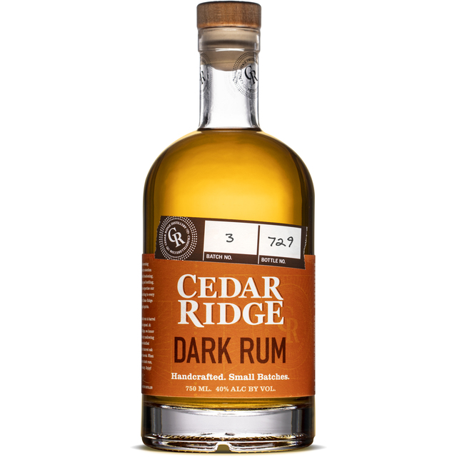 Cedar Ridge Dark Rum bottle