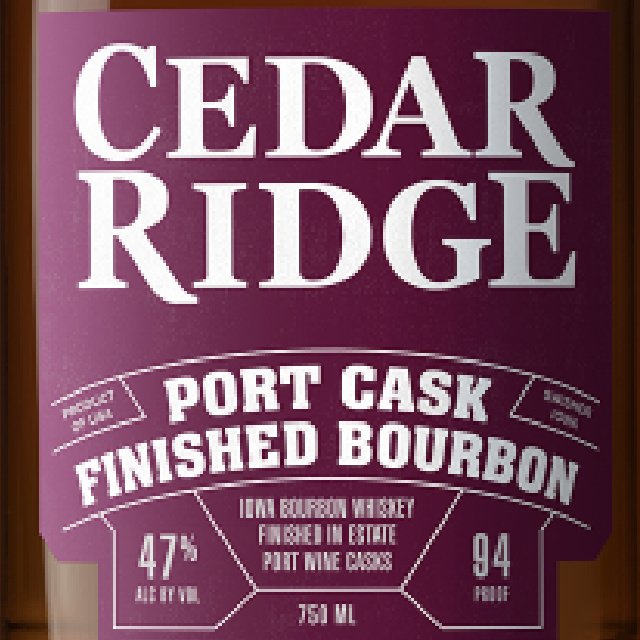 Cedar Ridge Port Cask Finished Bourbon bottle