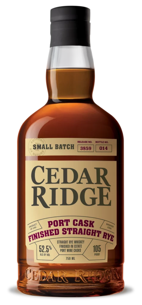Cedar Ridge Port Cask Finished Straight Rye Whiskey bottle