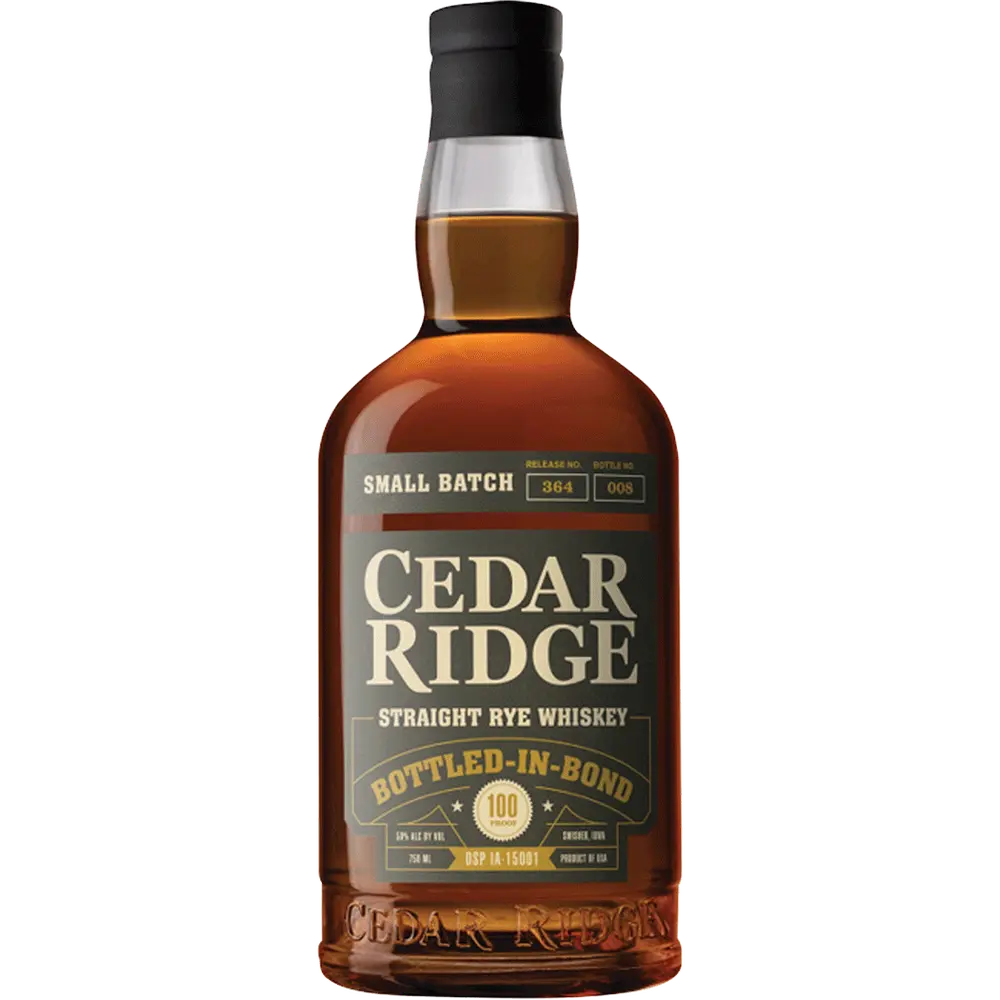 Cedar Ridge Private Barrel Straight Rye Whiskey bottle