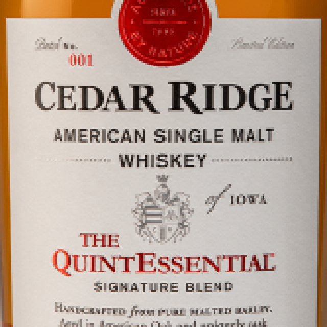 Cedar Ridge Single Malt Whiskey Disco bottle