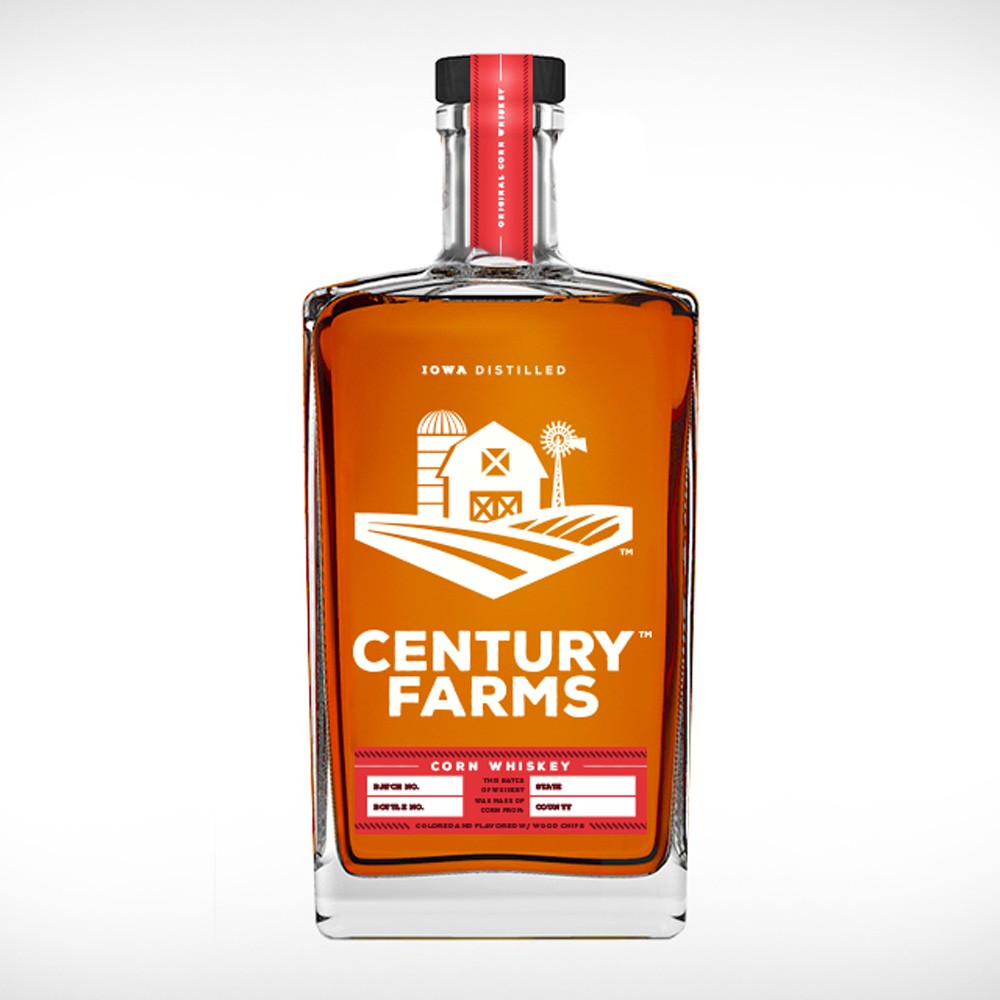 Century Farms Prairie States Corn Whiskey Disco bottle