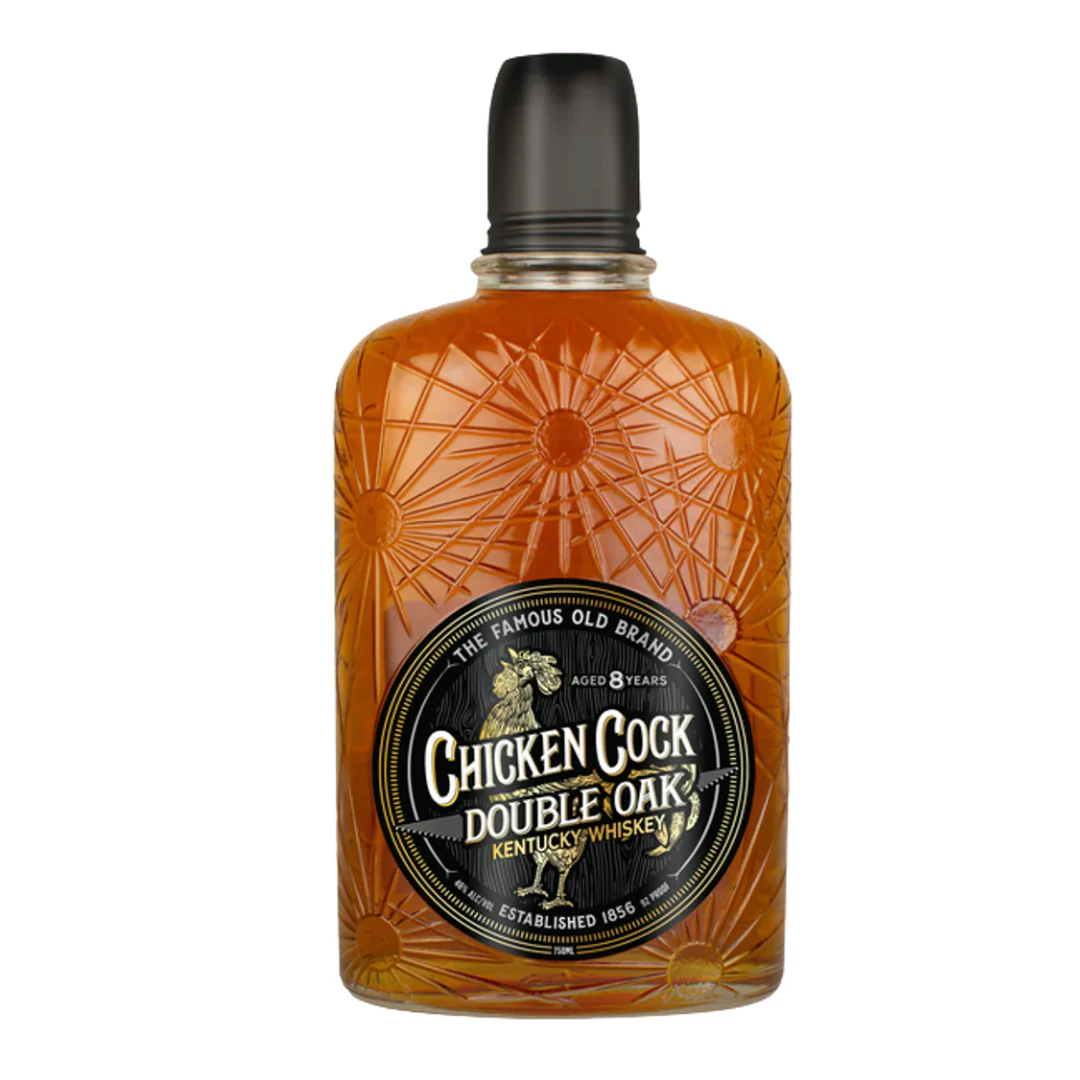Chicken Cock Double Oak Kentucky Whiskey bottle
