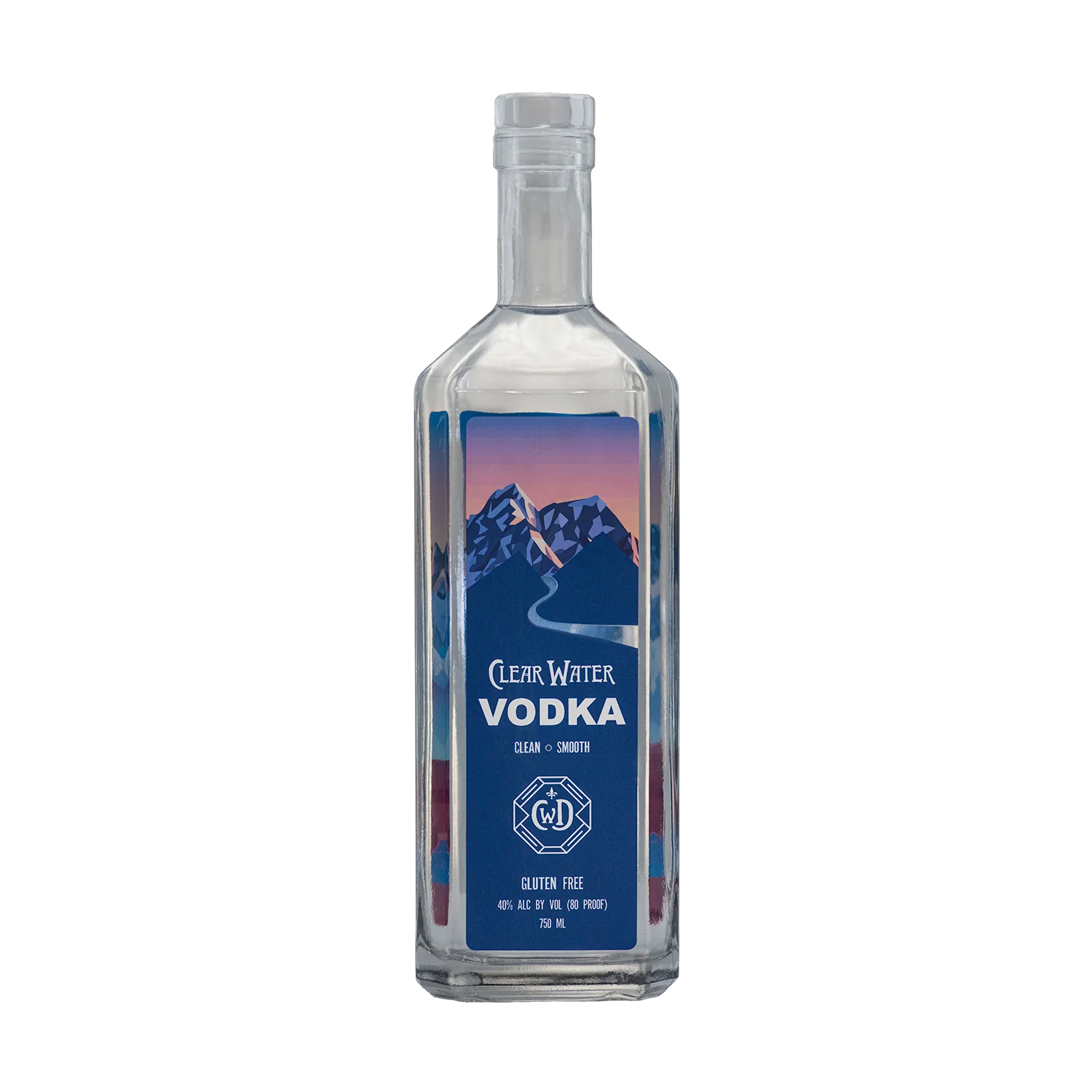 Clear Water Distilling Vodka bottle