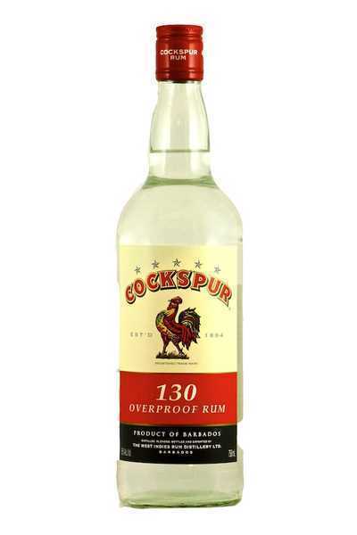 Cockspur 130 Overproof Rum bottle