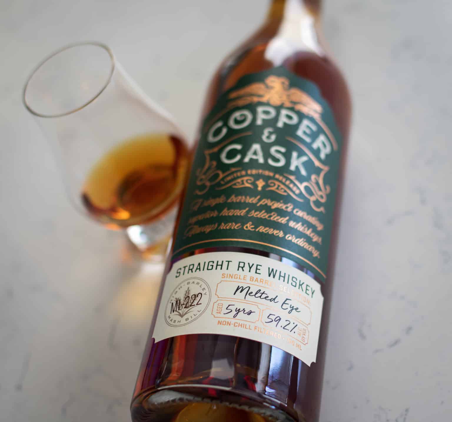 Copper Cross Single Barrel Straight Rye bottle