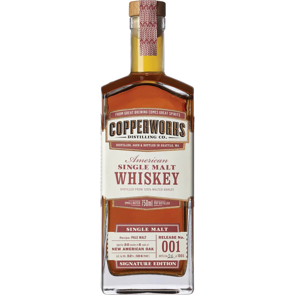 Copperworks American Single Malt Whiskey bottle