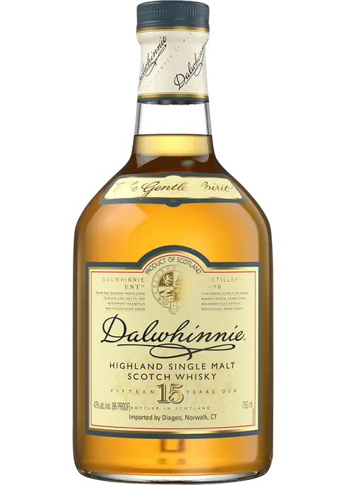 Dalwhinnie 15Yr Single Malt Scotch bottle