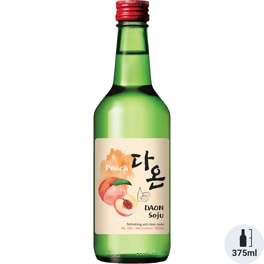 Daon Soju Peach bottle