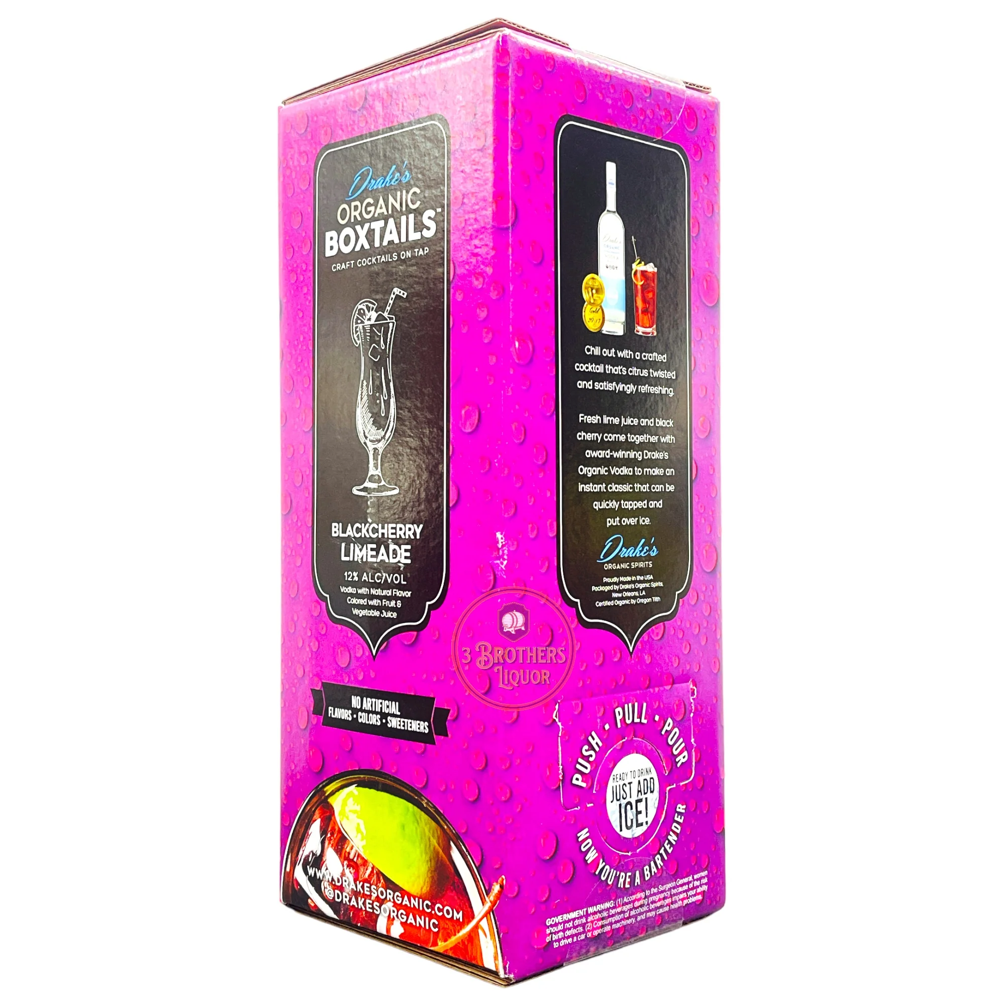 Drakes Organic Boxtails Black Cherry Limeade bottle