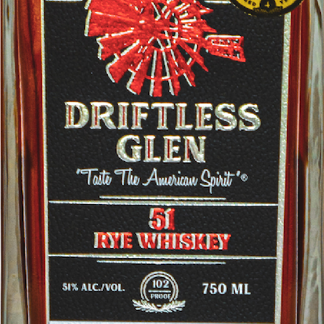 Driftless Glen Rye Whiskey bottle