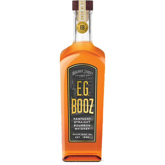 E G Booz Kentucky Straight Rye Whiskey bottle