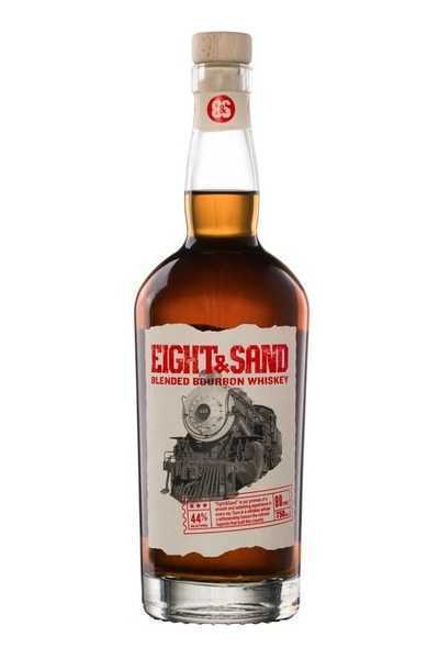 Eight & Sand Blended Bourbon Whiskey Disco bottle