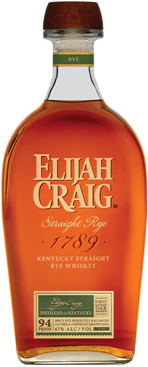 Elijah Craig Rye Whiskey bottle