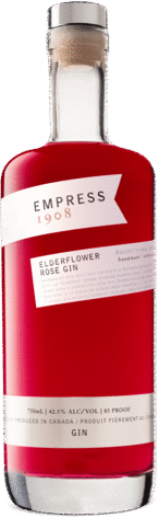 Empress 1908 Elderflower Rose Gin bottle