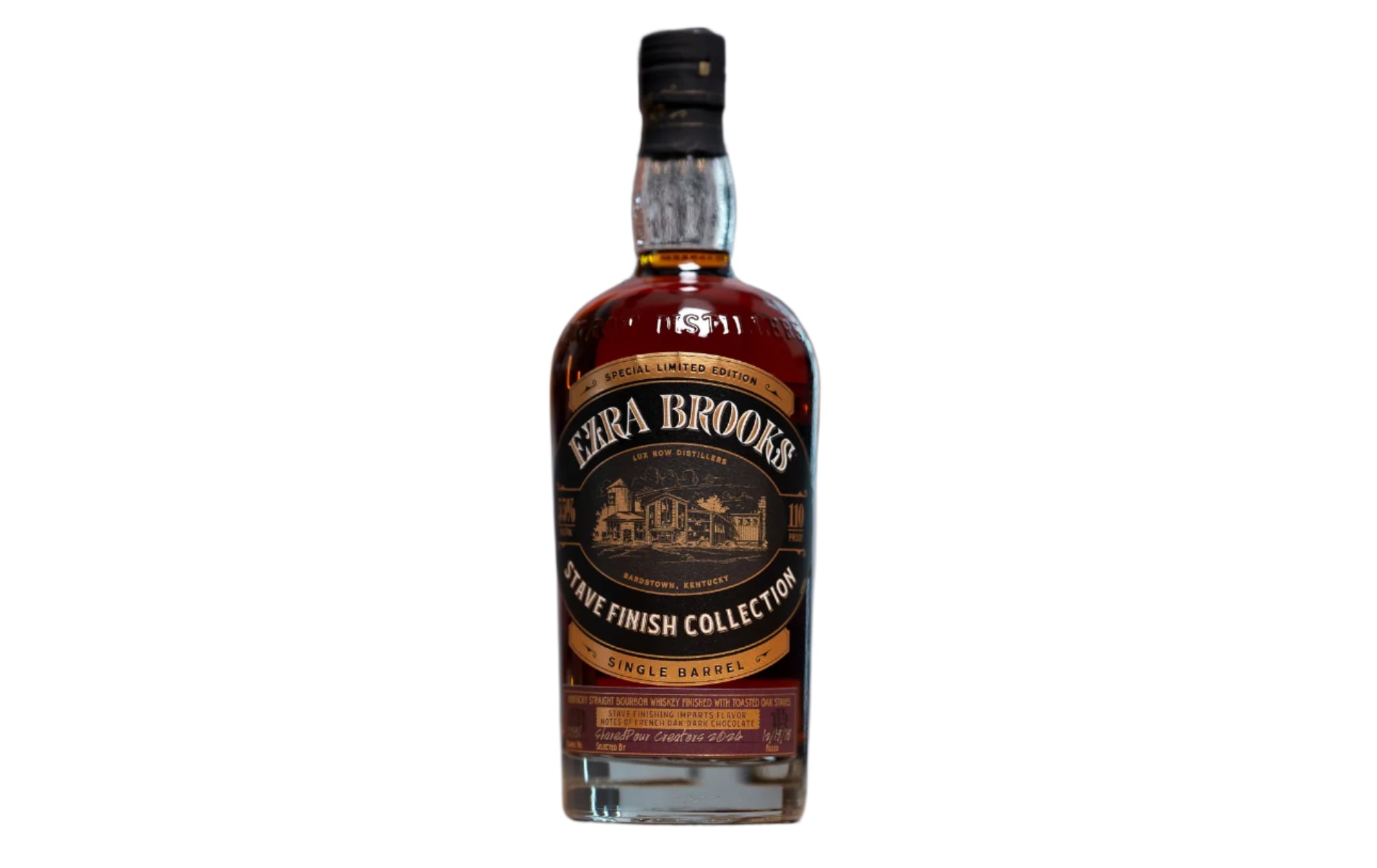 Ezra Brooks Stave Finish Collection - French Oak Dark Chocol bottle