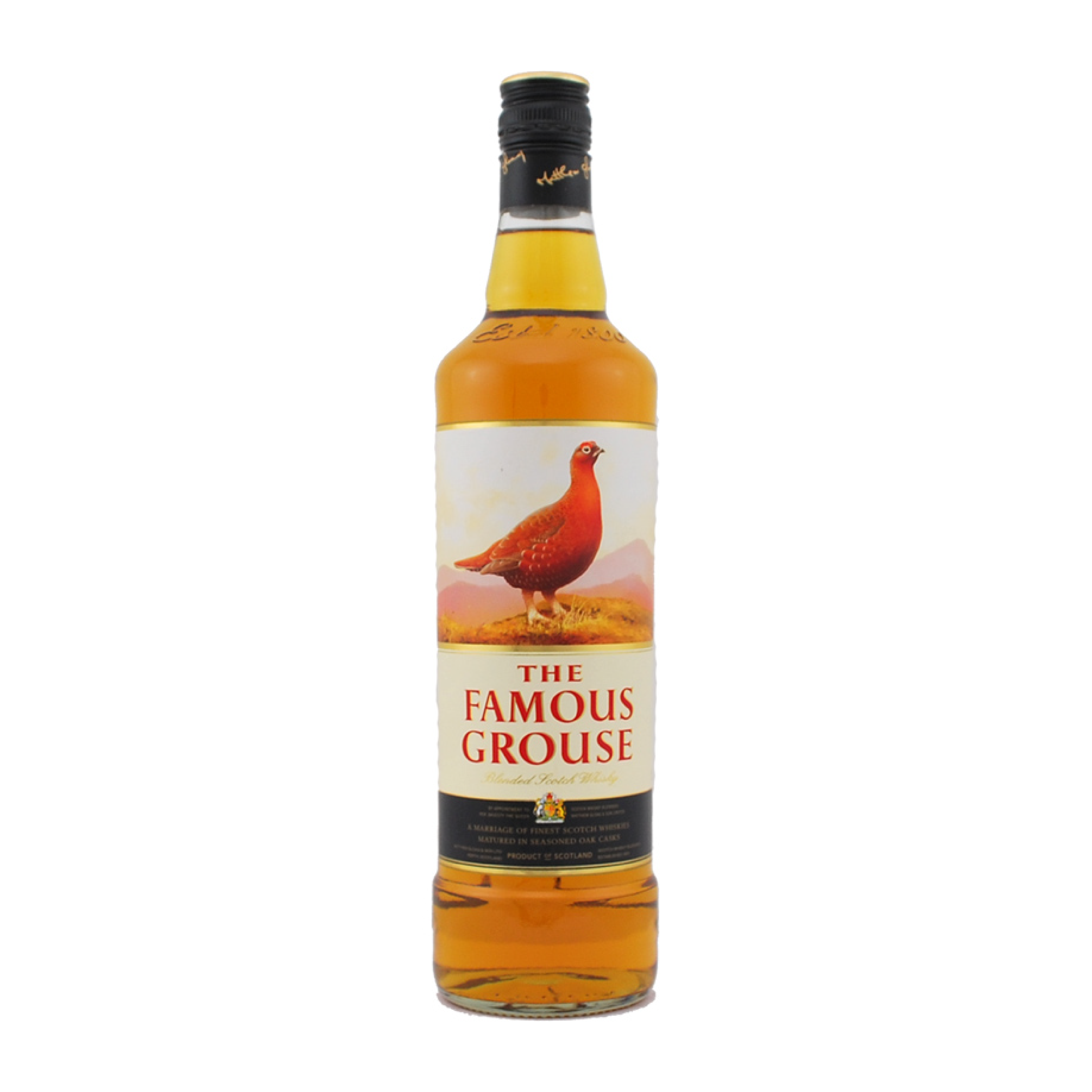 Famous Grouse Scotch bottle