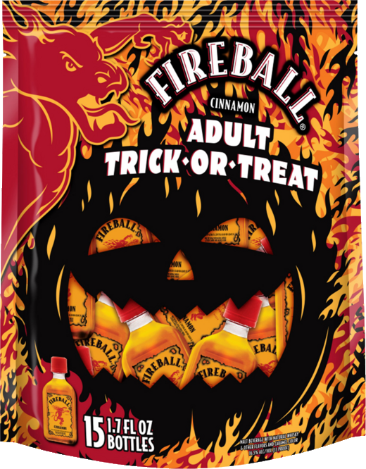 Fireball Cinnamon Whiskey Adult Trick Or Treat Bag Mini bottle