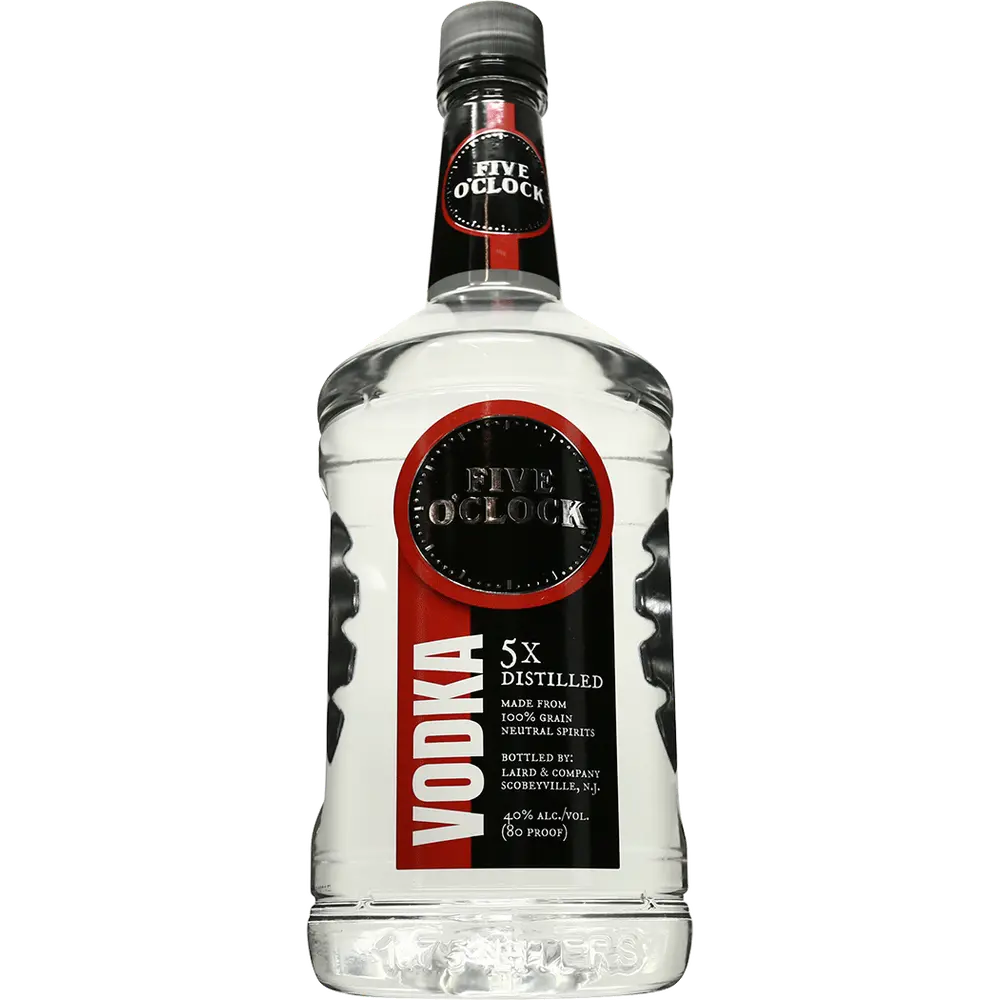 Five O'clock Vodka bottle
