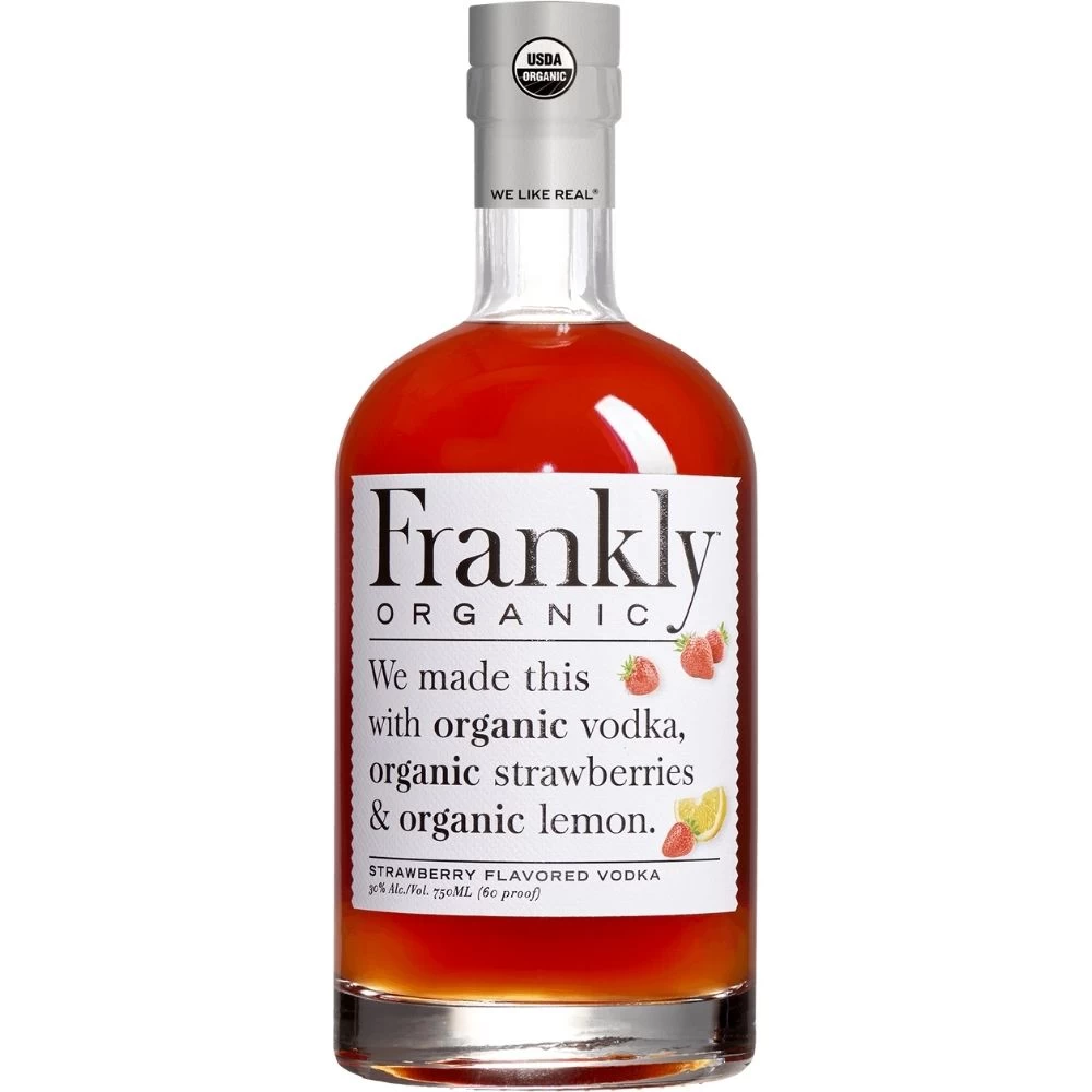 Frankly Organic Strawberry Vodka bottle