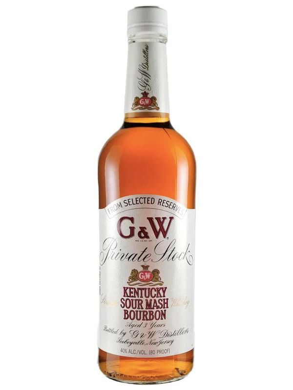 G & W Private Stock Bourbon bottle