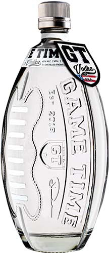 Game Time Vodka bottle
