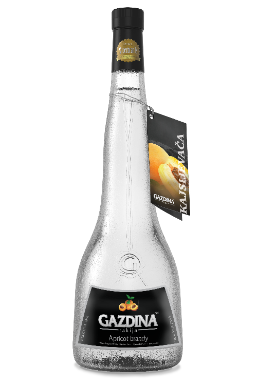 Gazdina Rakija Apricot Brandy bottle
