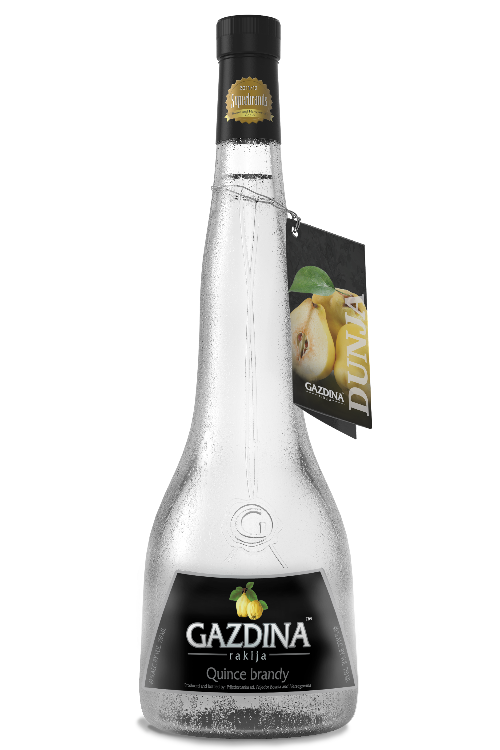 Gazdina Rakija Quince Brandy bottle