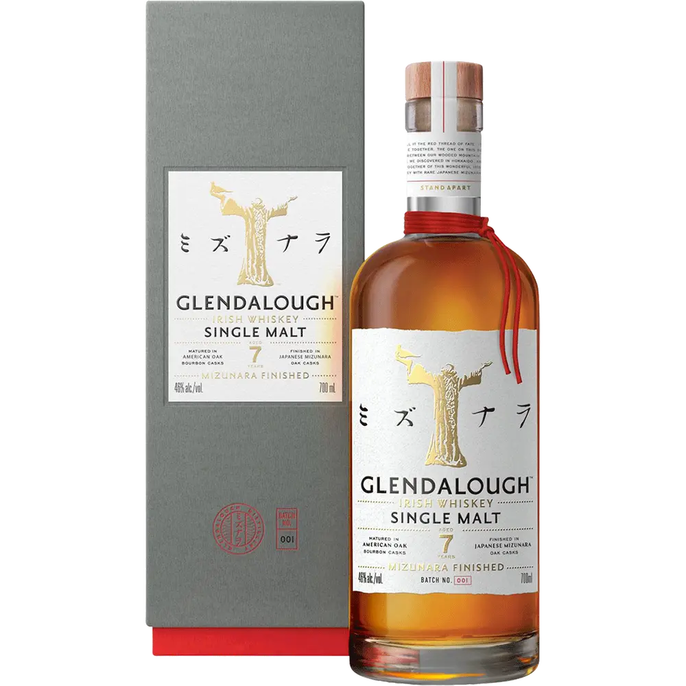 Glendalough 7Yr Mizunara Finish Single Malt Irish Whiskey bottle