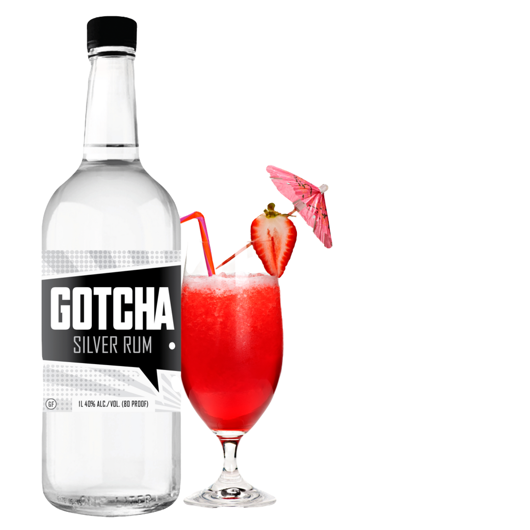 Gotcha Silver Rum bottle