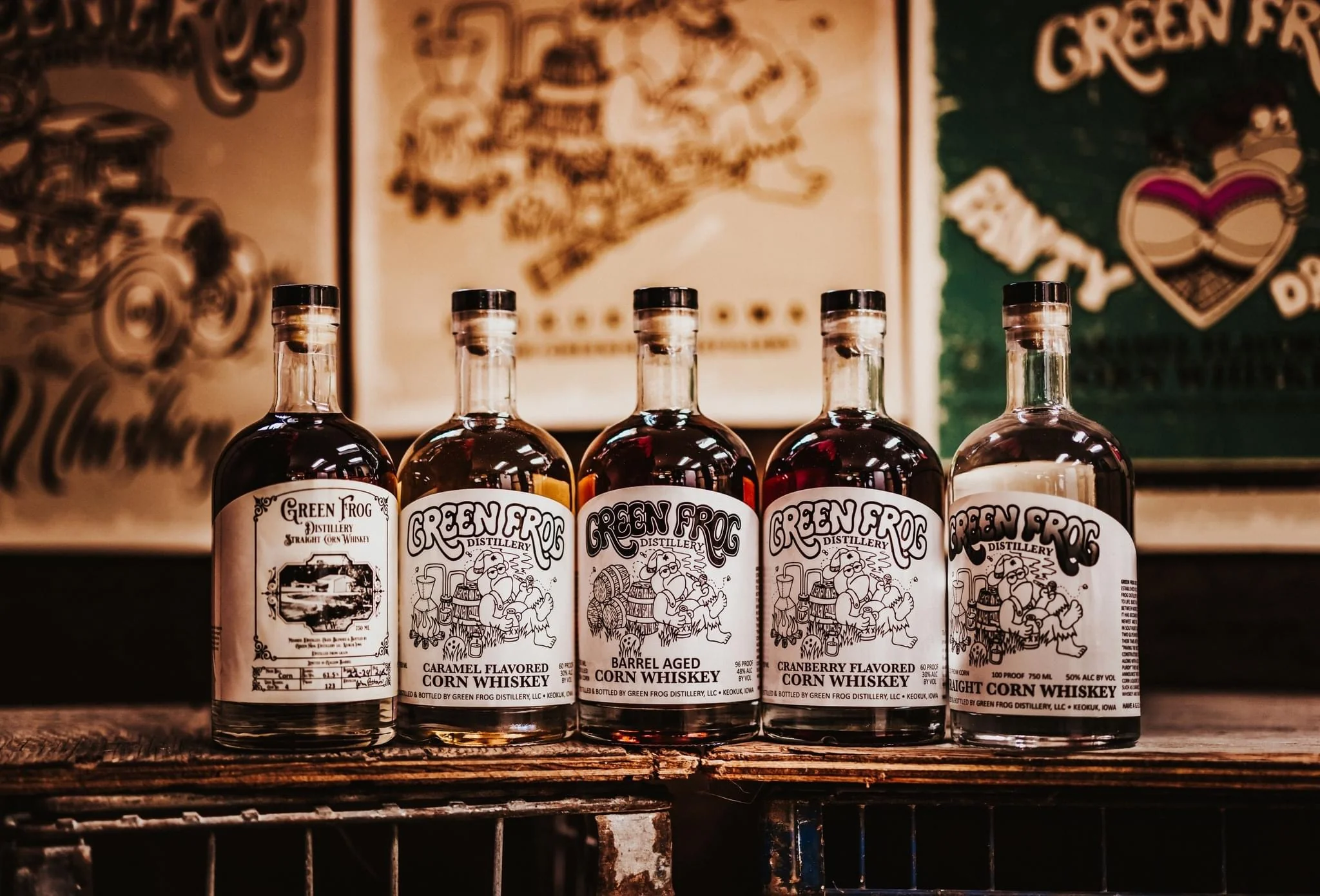 Green Frog Distillery Cranberry Flavored Whiskey Use 26217 bottle