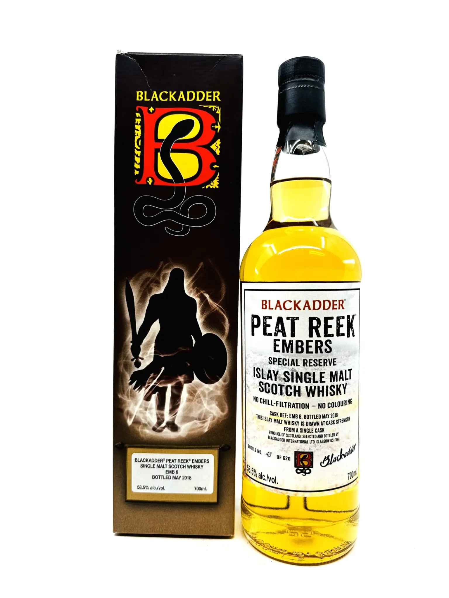 Ha Blackadder Peat Reek 10Yr Islay Single Malt Scotch bottle