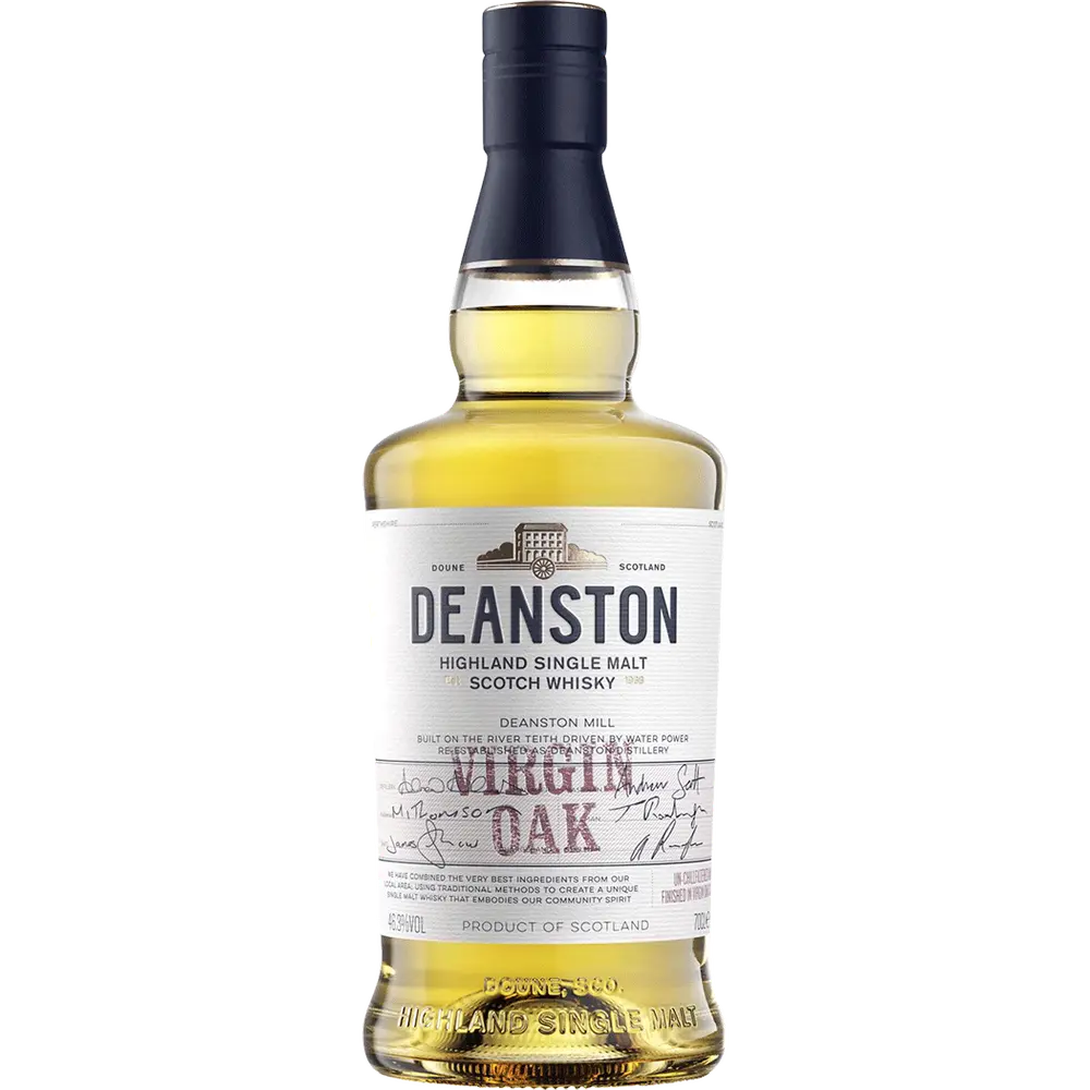 Ha Deanston Virgin Oak Cask Strength Single Malt Scotch bottle