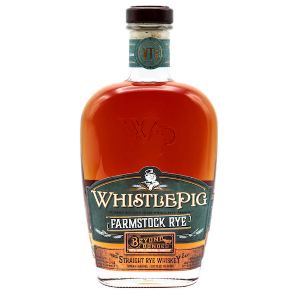 Ha Whistlepig Farmstock Beyond Bonded Rye bottle