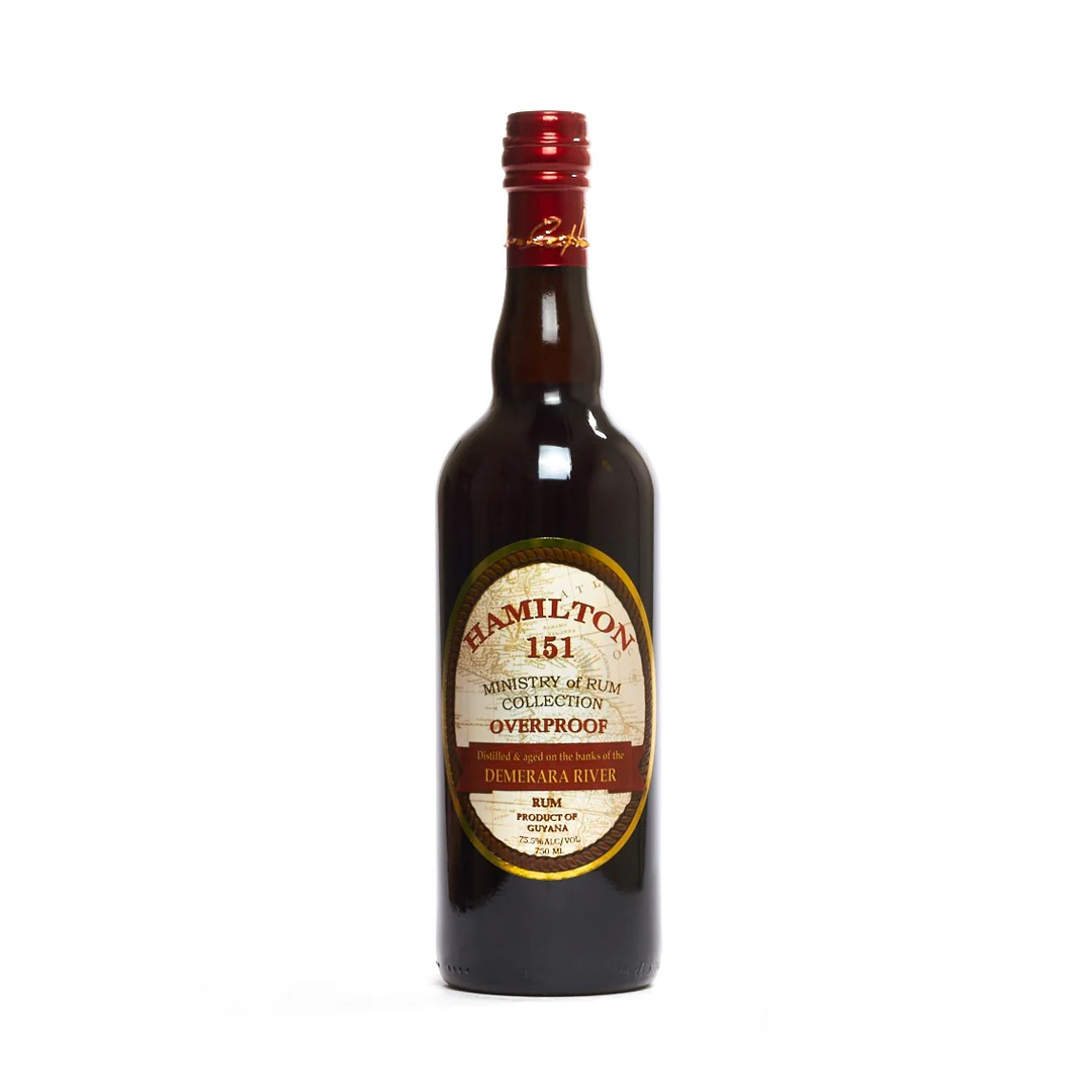 Hamilton Overproof Rum bottle