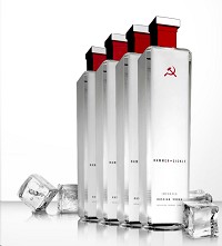 Hammer + Sickle Vodka bottle