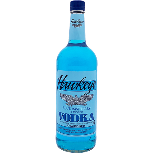 Hawkeye Blue Raspberry Vodka bottle