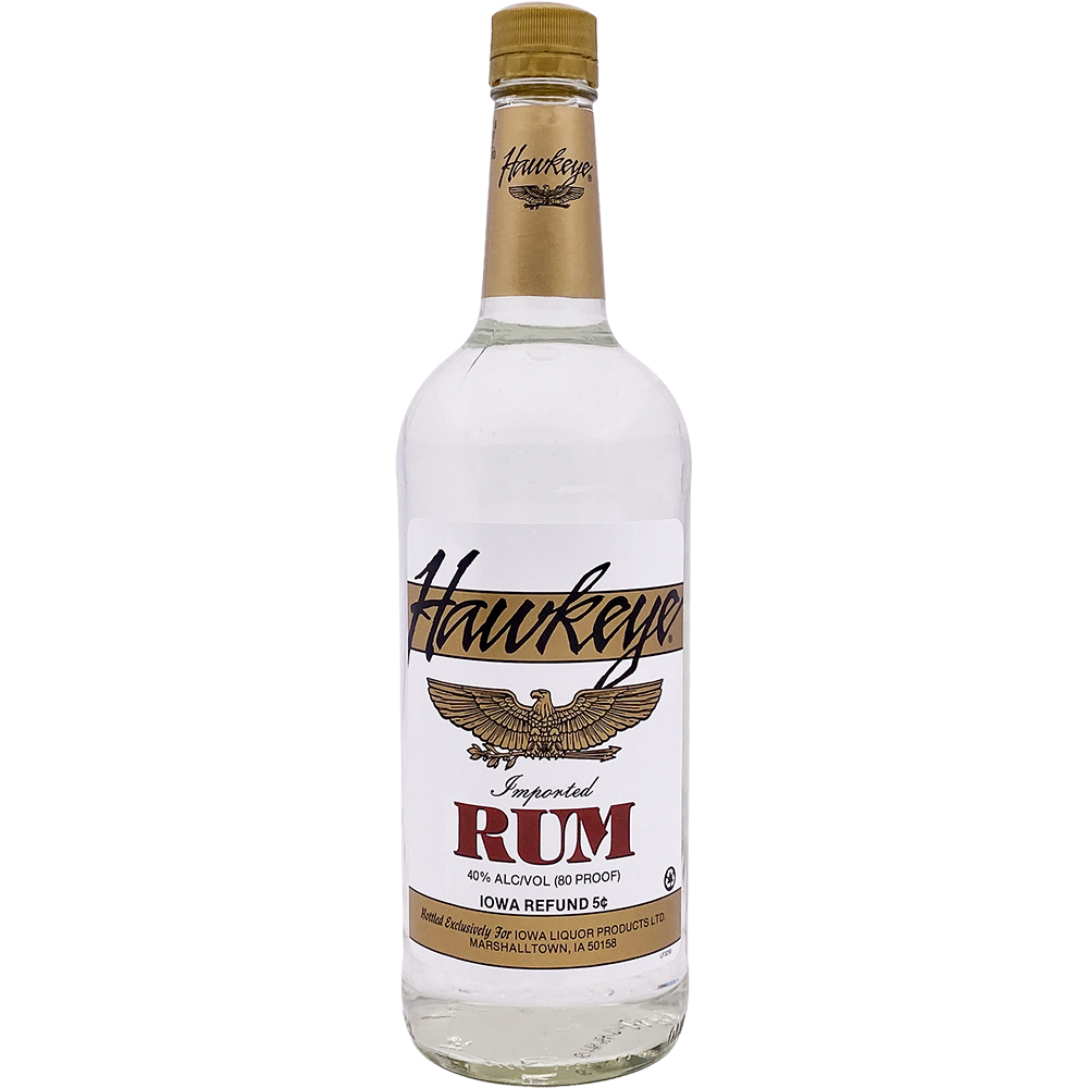 Hawkeye Light Rum bottle