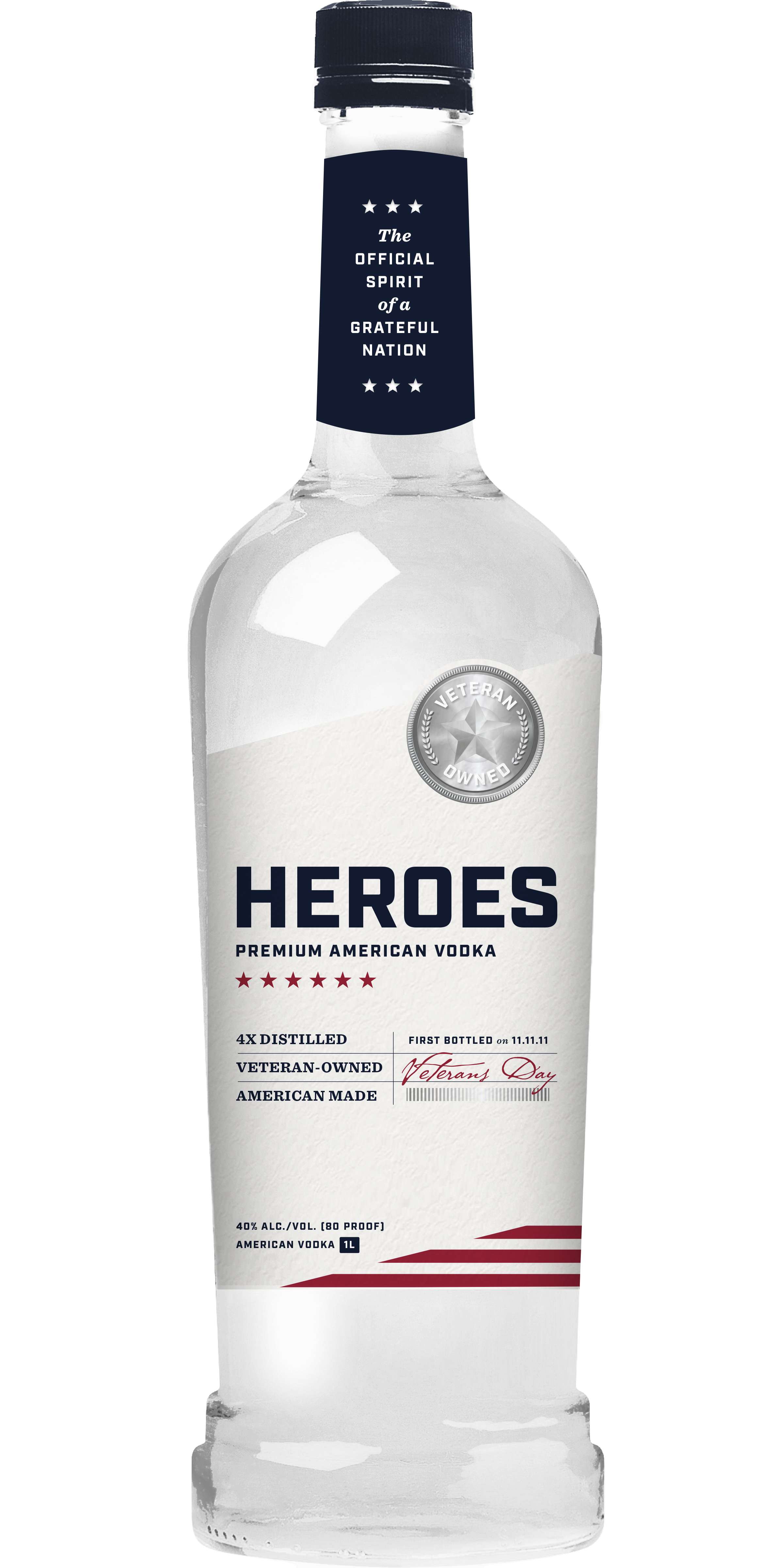Heroes Vodka bottle